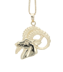 14K Yellow Gold Ibex Pendant